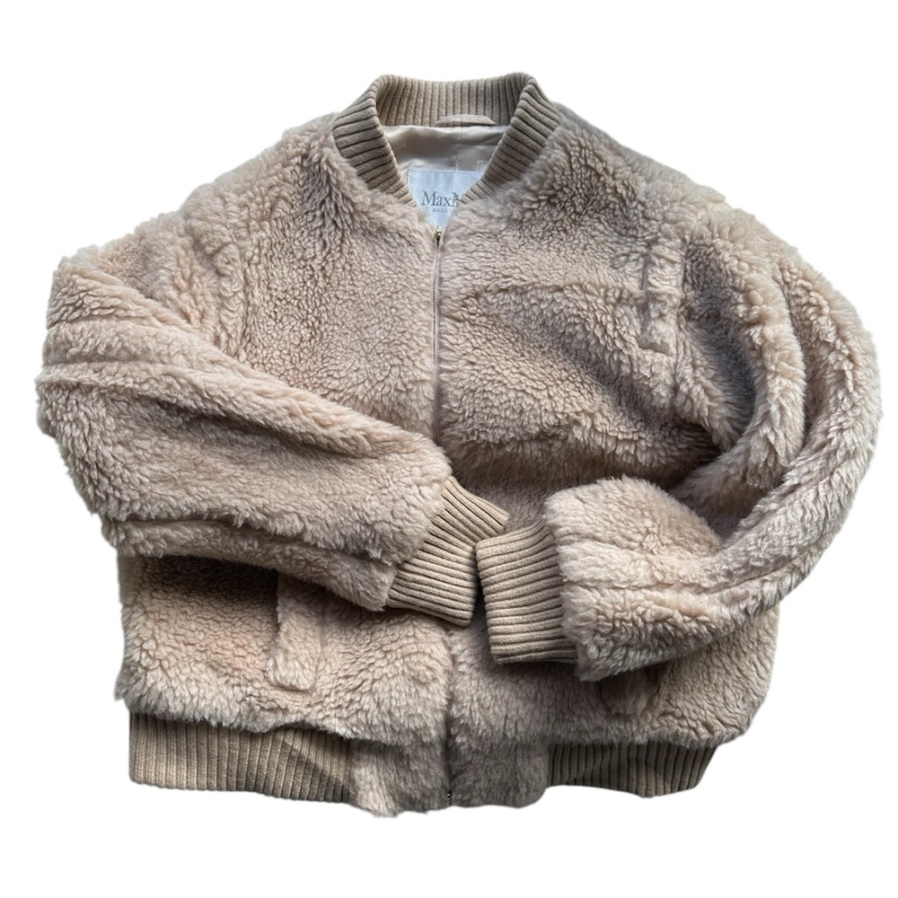 MAX MARA Wool (Camel) Arcella Teddy Bomber